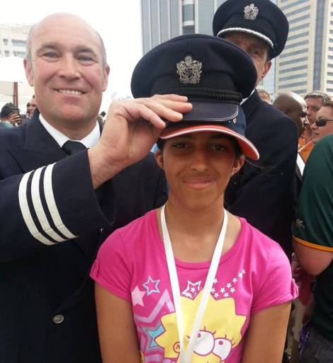 Tash with British Airways Team