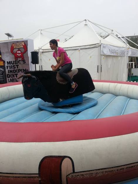 Tash tries a scary Bull ride