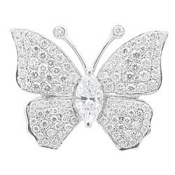 Butterfly Motif Diamonds Pendant with chain
